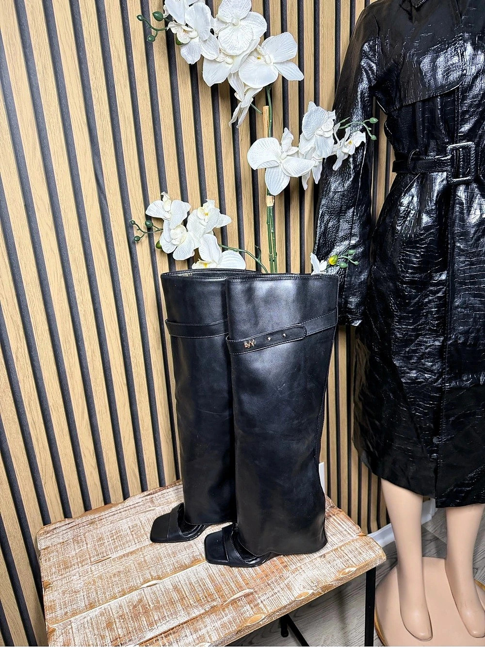 Black Over-the-Knee Boots Like New